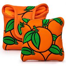 Golf Mallet Putter Cover Orange And Spider Pattern Putter Headcover Golf Club Putter Head Covers Magnetic Closure - Multicolor - View 4