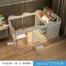Small Dog Fence, Indoor Home Use, 1 Room 1 Bathroom, Pet Barrier, Dog Kennel With Toilet Area, Anti-Escape Dog Cage