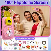 Kids Camera,Microscope Touch Screen Mobile Phone Camera,2 In 1 Microscope Camera For Kids & Video Camera, 5X Digital Microscope With 2.8inch TouchScreen,180° Flip Selfe Screen And Video - XX-multicolor - View 4