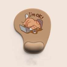 Ergonomic Mouse Pad With Wrist Rest - Soft Memory Foam, Non-Slip Silicone Base, Comfortable For Long Computer Work, Desktop Accessory