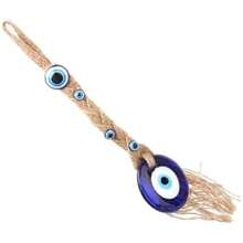 Hztyyier Amuleto Turco Clásico Azul Mal de Ojo de la Buene Suerte con Adornos Colgantes para la Buena Suerte para Decoración de la Pared de la Sala de Estar(default) - Multicolor - Ver 4