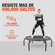 Altera Tumbaline - Trampolin portátil Premium Mini Rebote en casa Ejercicio Corporal de Fitness Rebote Salto Entrenamiento Cardiovascular Entrenamiento para Adultos Profesional - Multicolor - Ver 6