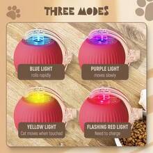 360 Degree Rolling Smart Cat Toy Ball, Self-Moving Rechargeable Motion Toy To Encourage Healthy Activity For Indoor Cats - Multicolor - View 9