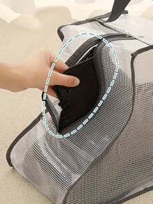 Portable Women's High-Top Boot Storage Bag, Multi-Layer Design, Transparent For Easy Viewing, Suitable For Home And Travel, Shoe Storage And Organization Bag, Shoe Bag, Travel Shoe Bag, Shoe Box, Shoe Organizer Bag, Shoe Washing Bag, Shoe, Spring Summer Picks, Brides Maid Gifts, Room, Bedroom Decor, Bedroom Decor, Beach, Travel, For Men, For Women, Vacation, Women's Day, Travel Essentials, Wedding Favors, Y2k, Bedroom, Car Accessories Women, Kitchen Decor, Beach, Summer, Vacation, Holiday, Travel Essential, Going Out Tops, Household Items - Multicolor - View 6