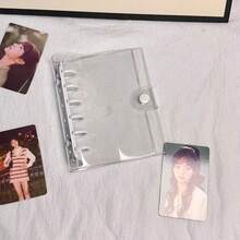 A7 Clear Photo Album,Scrapbooking Organizer,Binder Notebook, Monthly/Dot/Gird/Line Binder Diary,A7 Ring Journal Hand Book - Multicolor - View 10