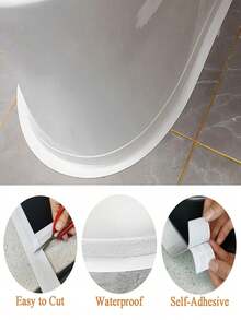 1卷2.2厘米宽防霉PVC防水密封胶带，丙烯酸背胶，适用于浴室、浴缸、马桶、厨房水槽、墙面填缝。 - 彩色 - 查看 4