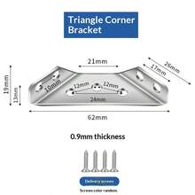 10pcs Heavy Duty Stainless Steel Furniture Corner Brackets Set With Screws (10 Corner Irons + 40 Screws) - 90° Angle Support, Detachable Surface And Anti-Scratch Metal Connectors, Suitable For Woodworking, Shelves, Tables, Bed Frames (Easy To Install, DIY)