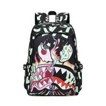 Shark Mouth Fashion Backpack For Boys Girls, Camo Big Capacity Bookbag Travel Laptop Daypack - Màu xanh Bạc hà - Xem 1