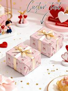 Geschenkpapier zum Valentinstag - Süßer Teddybär und Herz-Schleife Motiv, reißfestes dickes Geschenkpapier, geeignet für Valentinstag Geschenke, Paar-Party Dekoration, Heiratsanträge (56 cm x 27 cm)