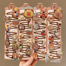 10/20pcs Cute Capybara Seamless Hair Clips, Gentle On Hair, Suitable For Girls - Bright Colors, Adorable And Charming, Everyday Wear Hair Clips, Bangs Clips, Summer Hair Accessory Set - Multicolor - View 8