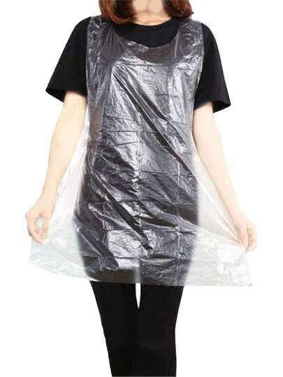 5pcs/Set Disposable Transparent Aprons, Plastic Material, Suitable For Painting Gatherings, Cooking, Housework, Picnics And Other Occasions. Ideal For Outdoor Activities, Holiday Parties, Birthdays, New Year And Valentine's Day.