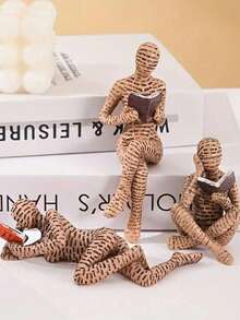 1pc Resin Sculpture Of Reading Woman, Desktop Decor Figurine, Home/Office/Garden Decoration Gift, Birthday Present - Upgraded Version - View 10