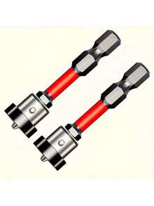 强力磁性定位钻头 | 防滑防撞设计，黑金十字螺丝刀头，适用于天花板/木工，防水地板安装工具，是木质/硬质地板、办公室使用、万圣节和圣诞节礼物的理想之选，圆形螺丝刀工具