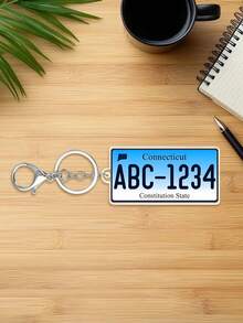 Customized Personalized USA State License Plate Replica Keyring Keychain,Customize Text,72 Styles,Personalized Acrylic Keychain USA State License Plate Replica Keyring Custom Car Accessory 50 States - Multicolor - View 26