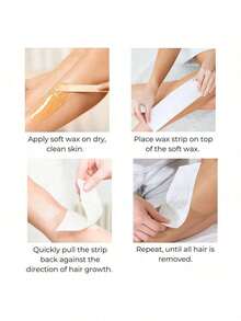 100pcs/50pcs White Non-Woven Fabric Hair Removal Paper, One-Time Quick Hair Removal Wax Paper, Skin Care Instant Peeling Beeswax Hair Removal Paper,Christmas & New Year Gifts. - White - View 5