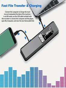 This Digital Voice Recorder Features Convenient Voice Control A Built-In Speaker And A 150mAh USB Rechargeable Battery Making It Ideal For Meeting Participants Journalists Students And Others - 4G - View 7