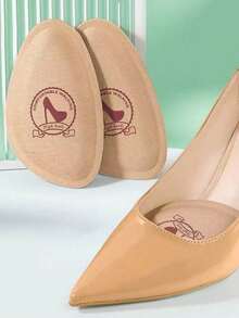 QKC 2pcs Soft Cushion Pad For High Heels, Anti-Slip Forefoot Insole For Women High Heels Women Pumps,Women Men Sneakers Shoes, Casual Shoes, Shoes Accessories For Women - Be - Xem 4