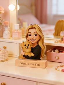 Personalized Cartoon Acrylic Photo Frame, AI Custom Design Frame, Cartoon Style Portrait, Acrylic Material, Vibrant Colors, Desktop Decor, Romantic Decor, Office/Bedroom/Living Room/Home Decor, Desktop Plaque, High-Quality Printing, Suitable As Birthday Gift, Father's Day Gift, Mother's Day Gift, Family Gift, Christmas Gift, Anniversary Gift, New Year Gift And Valentine's Day Gift.