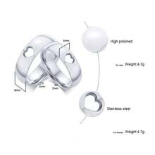 Accesorios Nuevo Producto Anillo de Pareja de Amor de Acero Inoxidable - Meiwei nº 7 - Ver 5