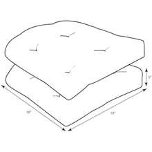 Pillow Perfect Cojín de interiores/ aire libre para asiento de mimbre, , 19-Inch L by 19-Inch W by 5-Inch D, 1(Chocolate) - Multicolor - Ver 2