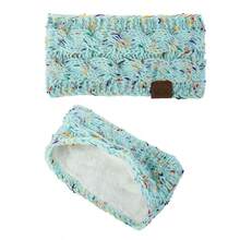 1 Peça Faixa de Cabeça de Malha de Veludo de Inverno - Quente, Elástica e Elegante Gorro Feminino, Adequado para Esportes e Uso Casual - Multicolorido - Visão 7