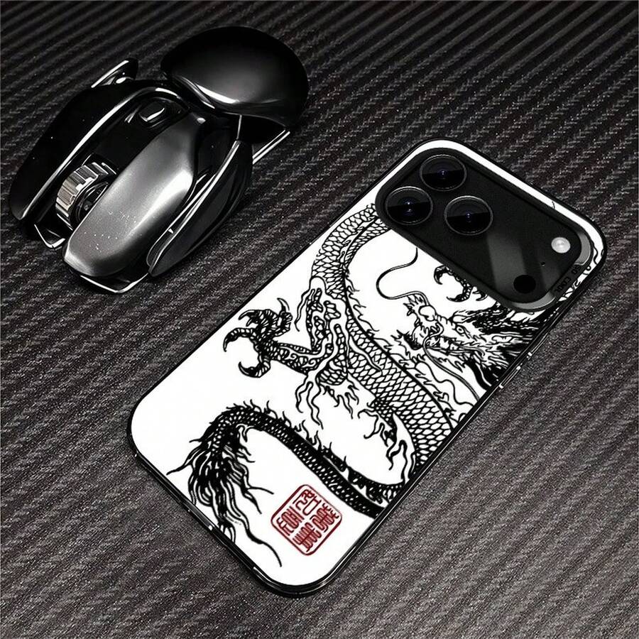 Dragon Phone case suitable for Huawei PURA 70 PURA 70PRO PURA 70ART Halloween gift Easter gift for friends family couple style silver color phone case - Dragón CYK SilverUTAW - Ver 1