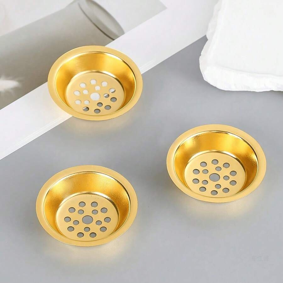 1-40 piezas Quemador de incienso de estilo de Oriente Medio de 5CM/2.4in con base, accesorios de incienso dorados, tamiz de resina, taza de incienso, tamiz de quemador de incienso, carbón, malla de quemador de incienso adecuado para decoración de sala de estar, dormitorio, oficina