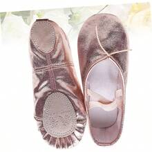 KESYOO Zapatos De Baile para Nias Antideslizantes De PU Rosa, Talla 23, Suela Suave, para Actuaciones Infantiles y Uso Diario - inicial - Ver 10