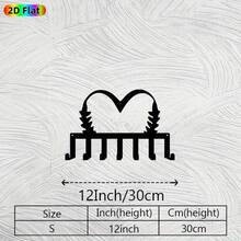 CIF BUY 现代心形橄榄枝钥匙壁挂雕塑 - 7钩金属钥匙收纳架，简约的橄榄枝心形设计，适合作为玄关装饰，情侣结婚/周年纪念礼物，铁艺钥匙展示架，适用于房间装饰、墙面装饰、家居装饰、浴室装饰、咖啡吧用品、墙面艺术、婚礼等场合。 - 彩色 - 查看 8