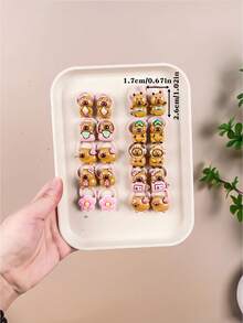 10/20pcs Kids Hair Scrunchies, Girls Claw Clips Hair Ties Hair Accessories - Multicolor - View 5