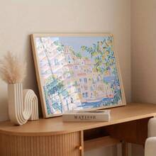 Tranh in trên vải canvas phong cảnh bờ biển Amalfi của Ý - Tranh cây chanh hồng, không khung, phong cách cổ điển retro, bố cục ngang, thích hợp cho phòng khách, phòng ngủ, nhà bếp hoặc văn phòng tại nhà, sử dụng trong nhà/ngoài trời, trang trí nhà bếp chủ đề chanh. - Nhiều màu - Xem 10
