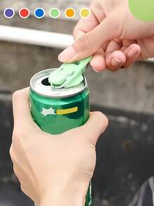 Abridor de latas de bebida de colores, protector de latas de bebida, adecuado para refrescos, cervezas y otras bebidas enlatadas, anti-uñas y anti-daños, evita que entren insectos, abejas y polvo, adecuado para fiestas, barbacoas, playas, campamentos al aire libre, unisex - color aleatorio - Ver 4