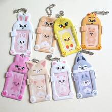 Cute Skzoo Animal Card Holder, Three Inch Photo Card Storage Protective Case Pendant - Màu be - Xem 6