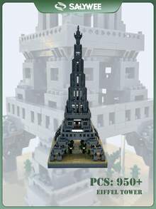 SALYWEE Legendary European Landmarks 950+Pcs Building Blocks – Big Ben, Colosseum, Eiffel Tower, Cathedral, Magic Castle & School – Ideal Birthday Gift & Desk Ornament - Multicolor - View 13