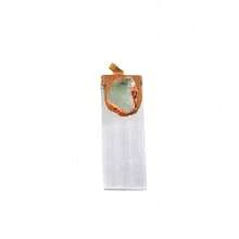 Natural Irregular Crystal Raw Stone Pendant Jewelry, White Gypsum Inlay Fluorite Necklace, DIY Pendant - 彩色 - 查看 5