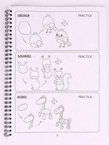 Como Desenhar Qualquer Coisa - Uma Benção para Entusiastas da Pintura, 300 Tutoriais de Desenho Passo a Passo Fofos e Simples Cobrindo Várias Criaturas Adoráveis, Animais, Alimentos, Presentes e Mais, Adequado para a Temporada de Volta às Aulas e Amantes de Papelaria. - Peça única - Visão 6