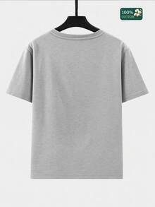 Men's Hurley Graphic T-Shirt - Navy Blue With White Logo Print, Vintage-Inspired Cotton Tee For Summer Casual Wear, All-Day Comfort & Fade-Resit Ink, Everyday Ential For Beach Or Street Style - 灰色 - 查看 2