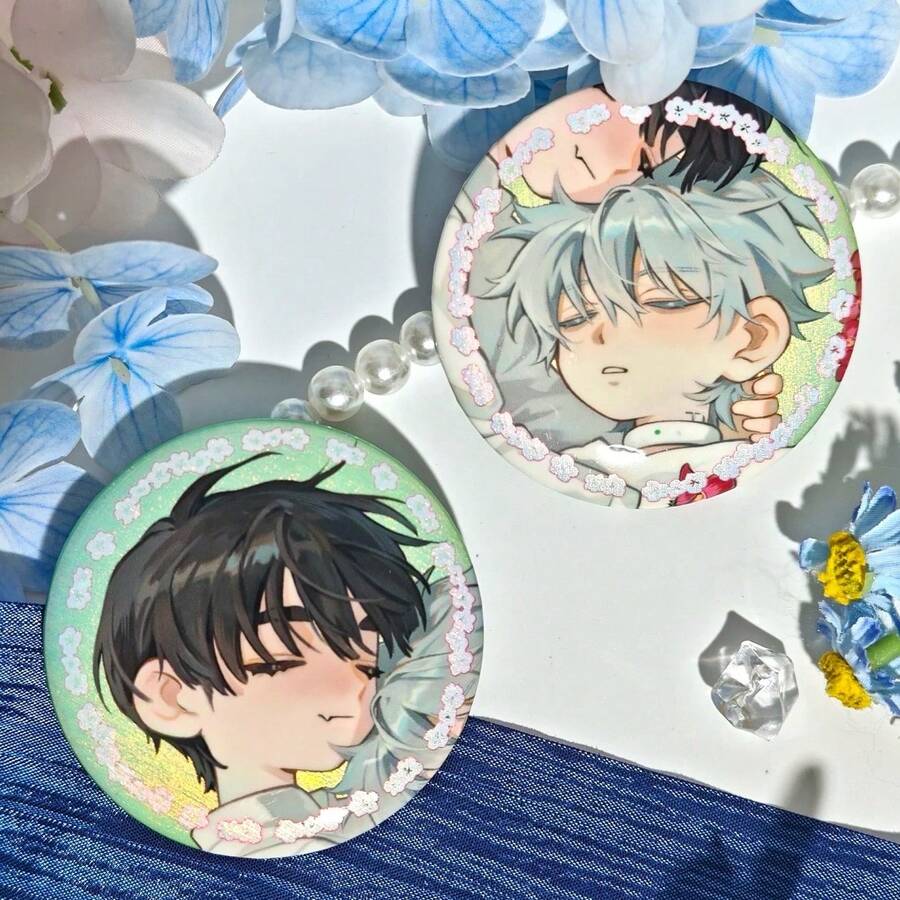 Huy hiệu sân khấu hình dạng bất thường 58mm, Ivti, ghim cài Ivan, mặt dây chuyền ba lô, trang trí túi xách, quà tặng cho bạn bè yêu thích anime. - Nhiều màu - Xem 1