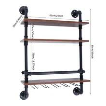 YUNRUX Wine Rack & Wine Glass Rack - Multicolor - View 2