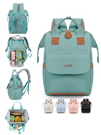 Diaper Bag Backpack, Travel Essentials Baby Bag With Insulated Pockets And Stroller Straps, Available In Multiple Colors For Moms