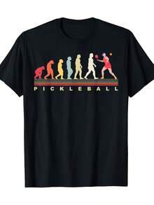 Pickleball Evolution T-Shirt - 220g - 黑色 - 查看 6