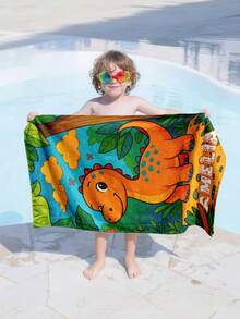 Personalized Kids Beach Towel,Summer Birthday Gift For Kids,Summer Vibes,Girls Beach Trip,Custom Beach Towel,Swimming Pool,Beach Decor - Multicolor - View 6