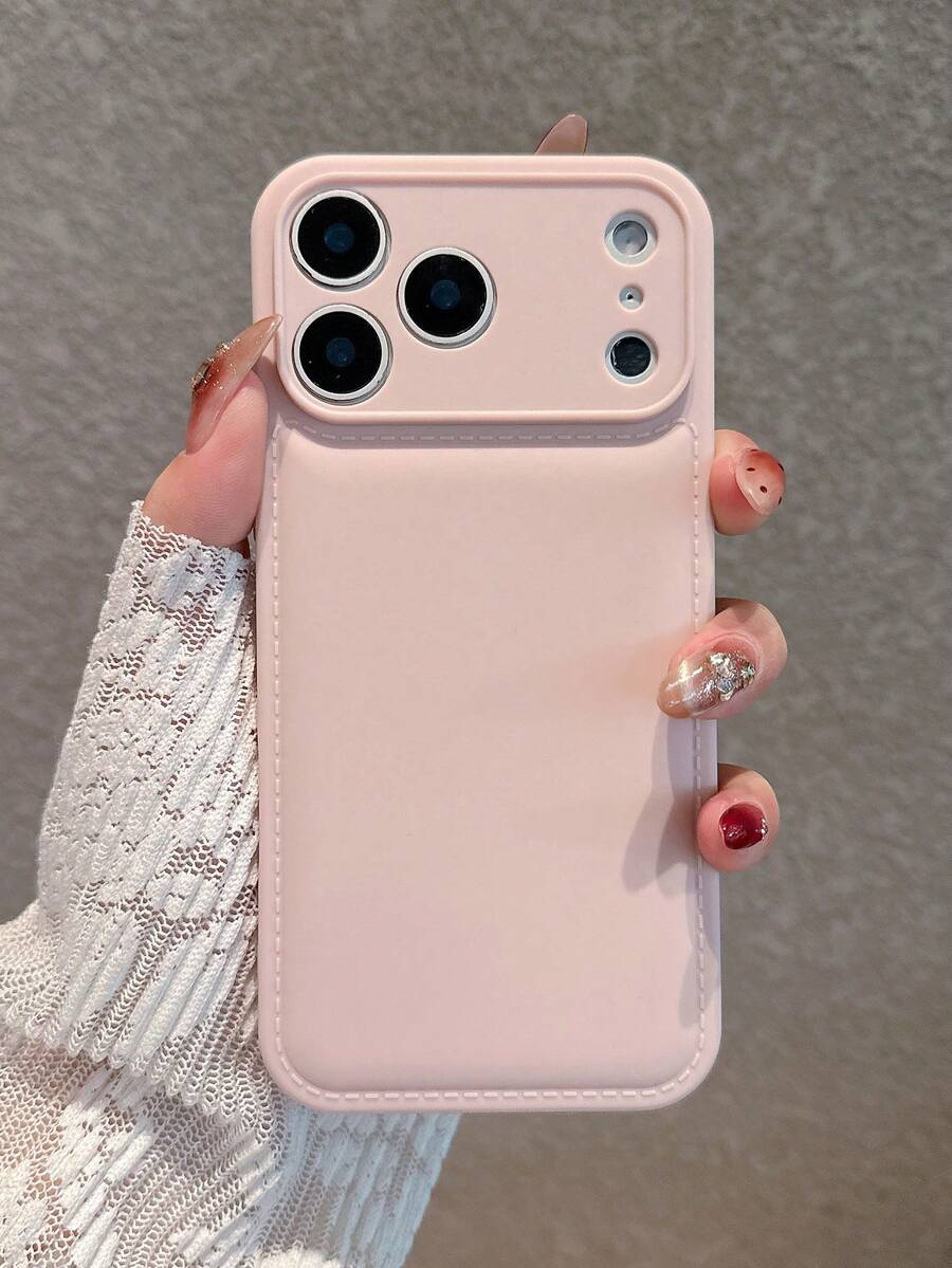 Minimalist Pink Phone Case Compatible With IPhone 17 Pro Max/17 Pro/17 Air/17/16/16 Pro Max/16 Plus/16 Pro/16E/15/15 Pro Max/15 Pro/15 Plus/11/12/13/14 Pro Max/12 Pro/12 Pro Max/13 Pro/13 Pro Max/14 Pro/14 Pro Max, Thick And Shockproof Full Coverage