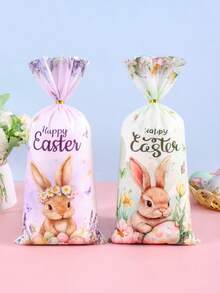 25/50/100 chiếc Túi Quà Tặng Hình Thỏ Phục Sinh - Túi Kẹo Bằng Nhựa Cellophane Họa Tiết Thỏ và Hoa Vui Nhộn, Trang Trí Ngày Lễ Mộc Mộng, Trang Trí Nhà Cửa Phục Sinh 2026, Vật Tư Đóng Gói Quà Tặng Mùa Xuân Hè, Vật Tư Cho Doanh Nghiệp Nhỏ - Nhiều màu - Xem 11