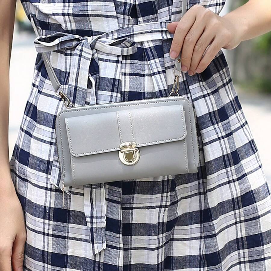 Bolsa de Teléfono con Pantallaáctil para Mujeres, Bolsa de Hombro Única, Bolsa Cruzada de Gran Capacidad, Bolsa de Hombro Pequeña - [Versión de pantalla táctil] Rojo - Ver 1
