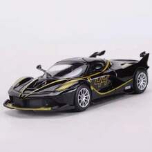 Burago Ferrari FXX-K Series 1/64 Scale Diecast Model Car - Black Replica Racing Car Toy With Iconic Branding, Alloy Body And Openable Hood, Collector's Gift (Ferrari Licensed)