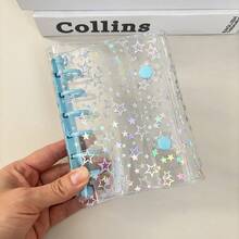 A7 Kpop Collect Book, Laser Star 6 Holes Cover, DIY 10pcs Sleeves, Binder Photo Album Organizer, Home Supplies - Multicolor - View 8