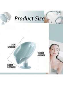 1pc No Drill Soap Dish, Bathroom Suction Cup Soap Holder, Creative Draining Soap Box