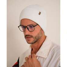 Beanie For Men Women Cuffed Thick Knitted Unisex Winter Hat Beanies Skull Cap - 白色 - 查看 4
