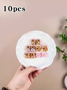 10/20pcs Kids Hair Scrunchies, Girls Claw Clips Hair Ties Hair Accessories - Multicolor - View 8